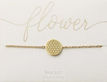 Load image into Gallery viewer, Bracelet - Gold Plated - Flower Of Life
