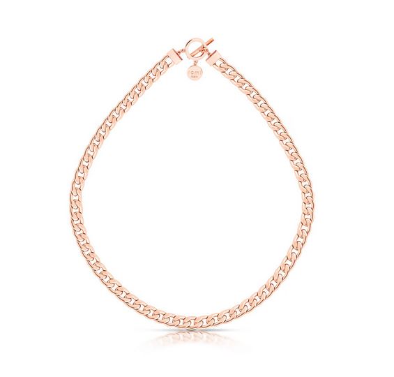 Romi Rose Gold Curb Chain Necklace