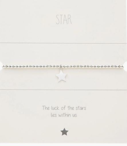 Star Silver Plated Ball Bracelet