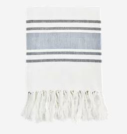 Blue Striped hammam cotton towel