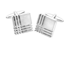 Load image into Gallery viewer, Tipperary Crystal Silver Hatch Cufflinks
