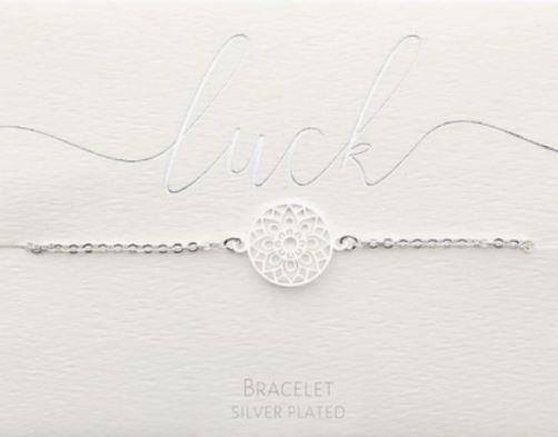 Mandala of Luck - Silver Plated Bracelet