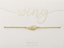 Load image into Gallery viewer, Gold Plated Angel Wing Bracelet
