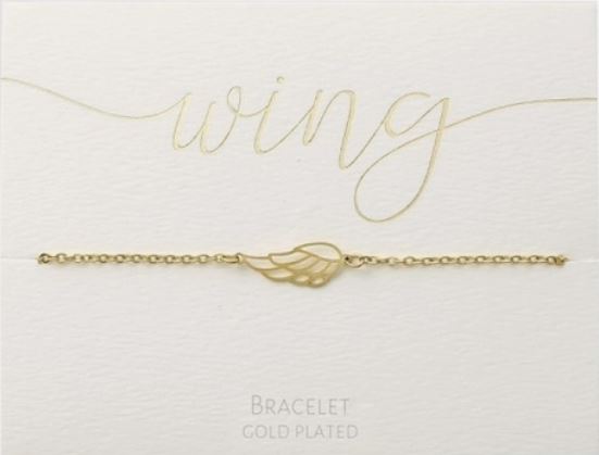 Gold Plated Angel Wing Bracelet
