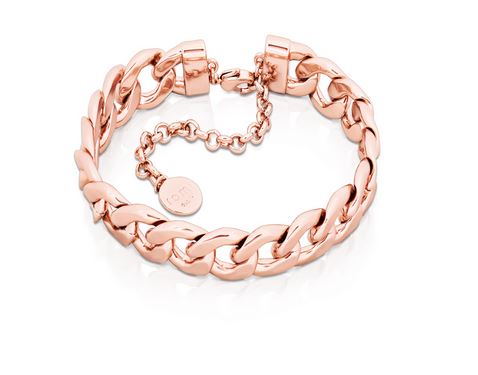ROMI Dublin Rose Gold Heavy Curb Chain Bracelet