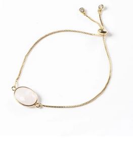 Rose Quartz Slide Bracelet