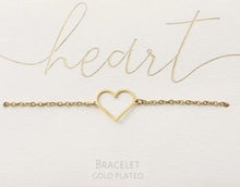 Load image into Gallery viewer, Gold-Plated Heart Bracelet
