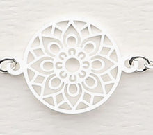 Load image into Gallery viewer, Mandala of Luck - Silver Plated Bracelet
