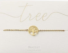 Load image into Gallery viewer, Gold Plated Tree of Life Bracelet
