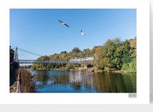Load image into Gallery viewer, The Shakey Bridge -Birds Eye View Cork City - Framed A4 Print
