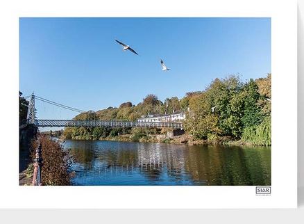 The Shakey Bridge -Birds Eye View Cork City - Framed A4 Print