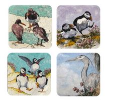 Annabel Langrish - Seabirds Coasters