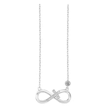 Load image into Gallery viewer, Childrens Sterling Silver Cubic Zircona Infinity Cross Necklace
