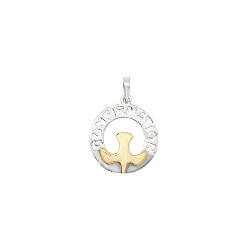 Sterling Silver Confirmation Pendant on 16inch Sterling Silver Chain