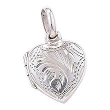 Load image into Gallery viewer, Sterling Silver Engraved Locket on 16inch Sterling Silver Chain
