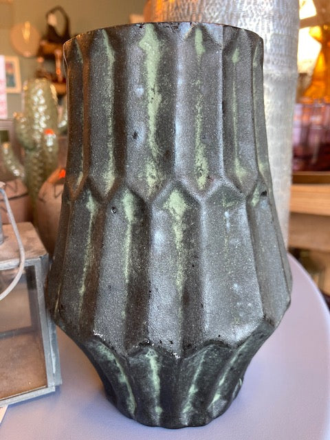 Glass vase (Black/Green Aged)