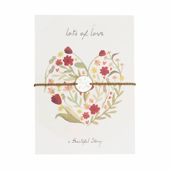 Jewellery Postcard Floral 'Lots Of Love'