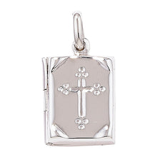 Load image into Gallery viewer, Prayer Book Locket on a 16inch Sterling Silver Chain
