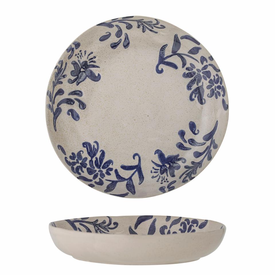 Petunia Blue Stoneware Serving Bowl