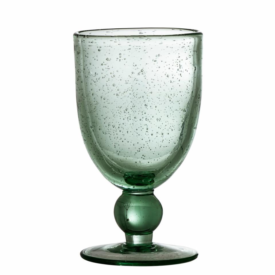 Manela Wine Glass, Green, Glass