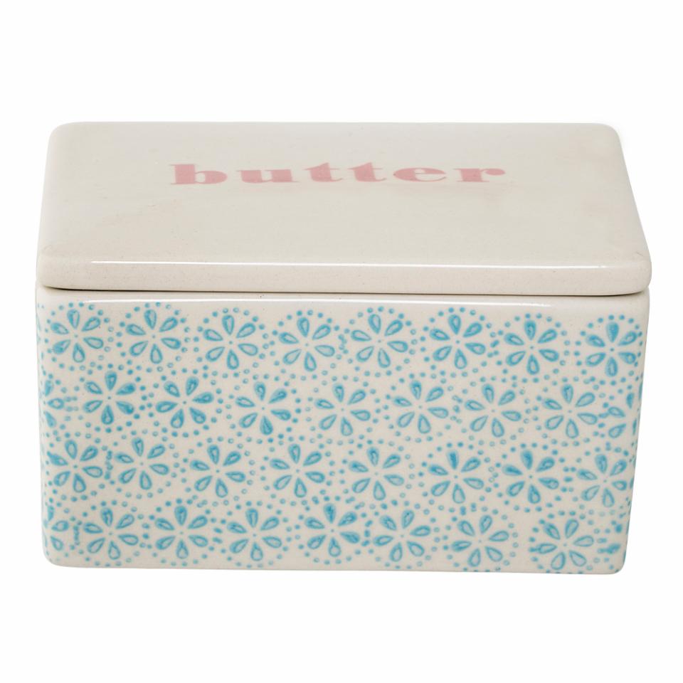 Patrizia Butter Box, Blue, Stoneware